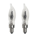 1.5W E10 Replacement Flickering LED Bulbs, Twin Pack