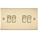 4G 2 Way Flat Plate Switch - Brushed Chrome