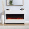 Panoramic White Electric Fire Suite