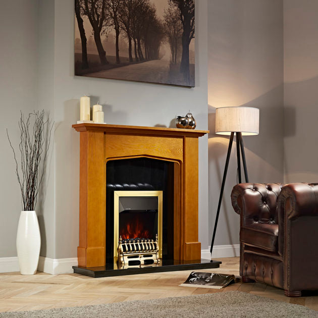 Blenheim Electric Fire - Brass Effect