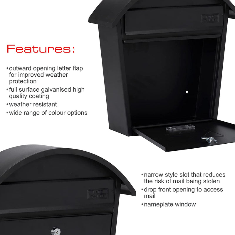 Classic 2 Post Box - Black