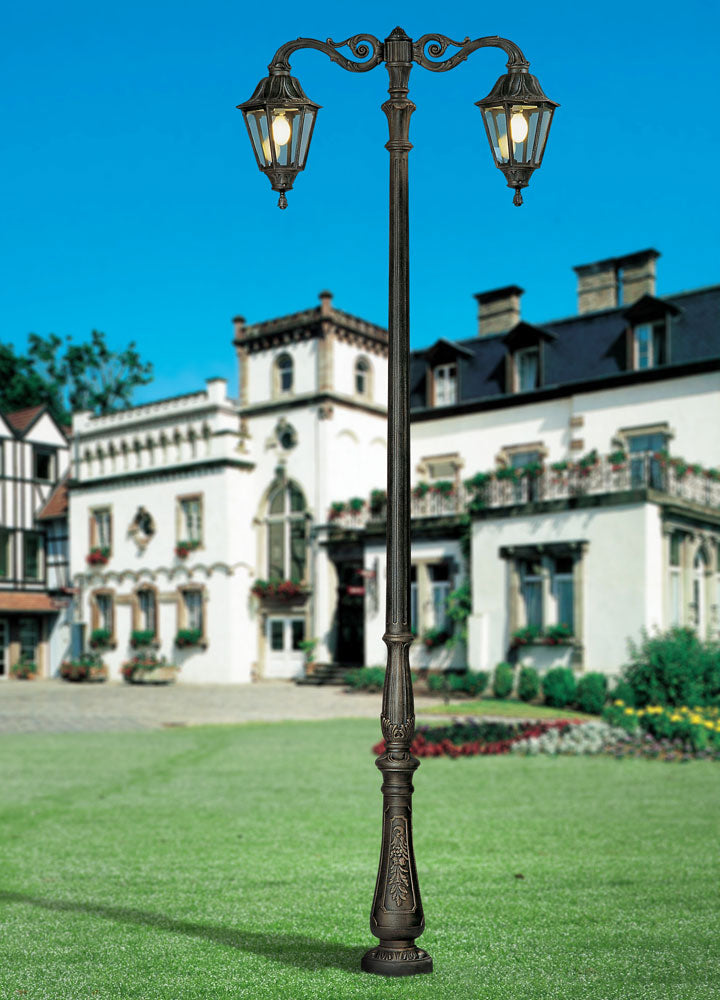 NOEMI E27 Hexagonal Lantern Head Black Traditional Garden Light
