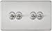 Screwless 10AX 4G 2-Way Toggle Switch - Brushed Chrome