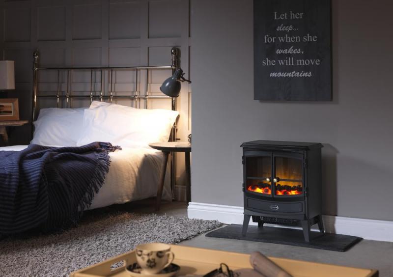 Springborne 2kW Electric Stove, Black