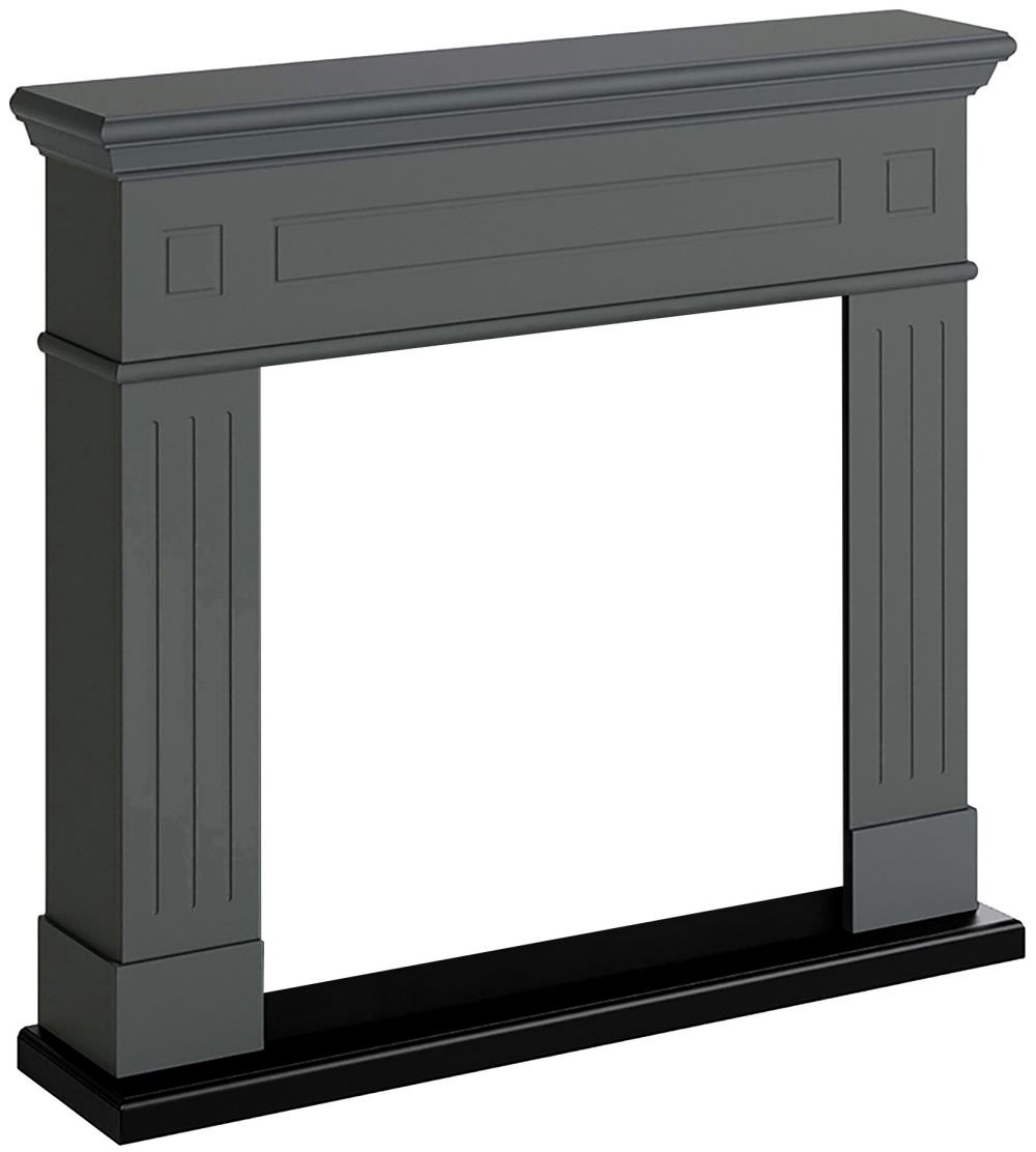 Larsen Fireplace Frame, Solid Grey