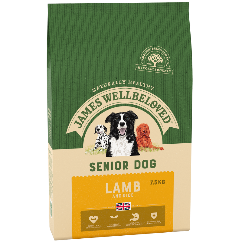 Complete Dry Senior Dog Food - Lamb & Rice - 7.5KG