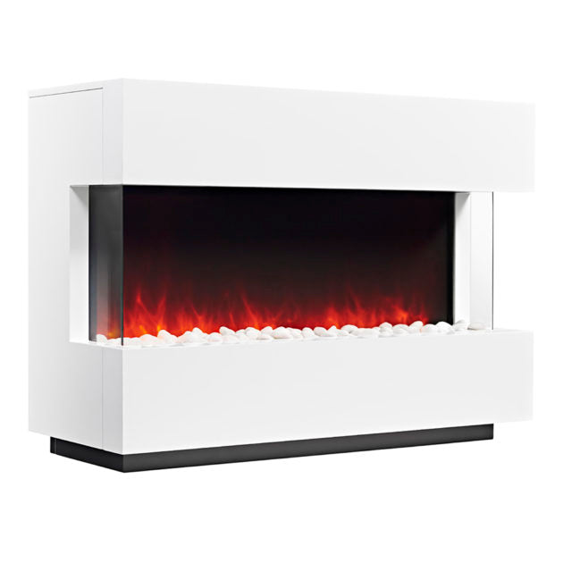 Panoramic Complete Electric Fire Suite, White