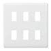 Curved edge 6G grid faceplate