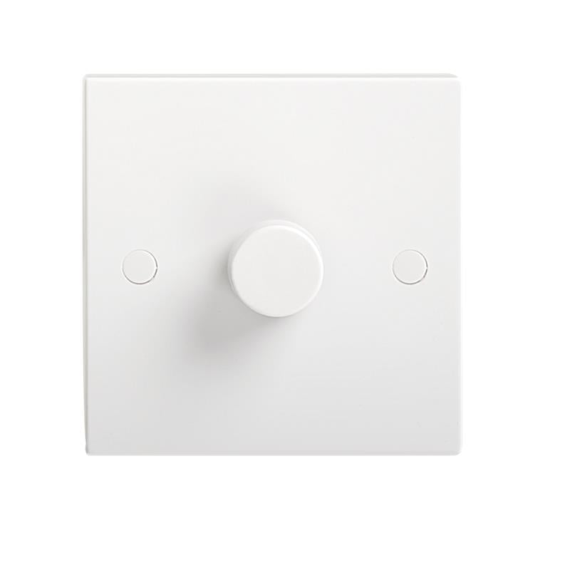 1000W White 1G 2 Way 230V Electric Dimmer Switch Wall Plate