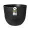 Fuente Lily 38cm Round Plastic Indoor & Outdoor Plant Pot - Onyx Black