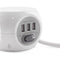 3 Gang 1.4m Cube Socket with 3 USB Ports - White