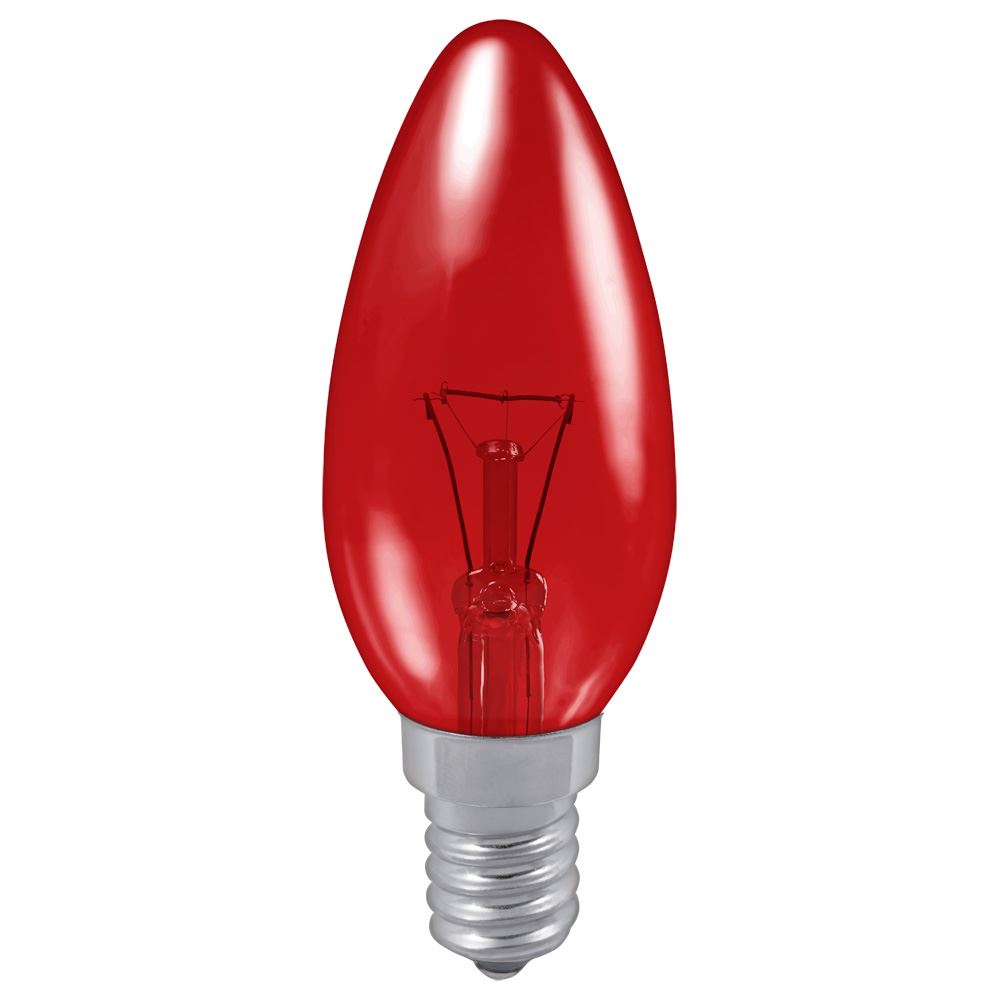 Crompton Fireglow Candle 40W Red SES-E14