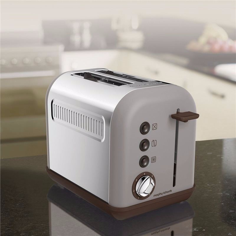 Accents 2 Slice Toaster, Pebble Grey