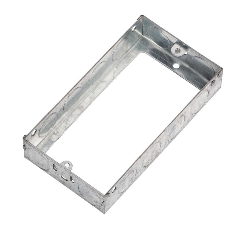 2G 25mm Galvanised Steel Extension Box