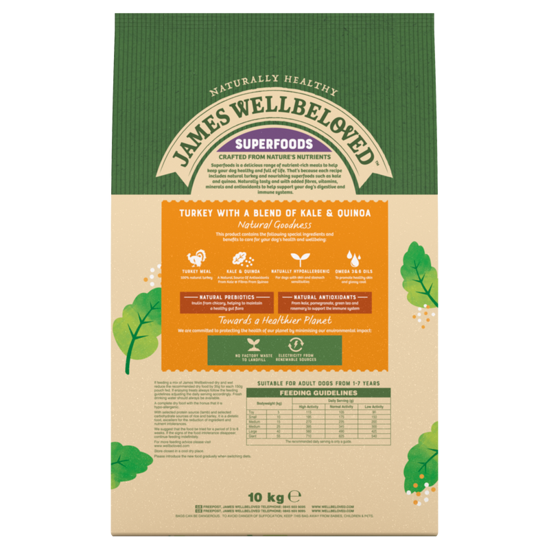 Superfoods Adult Turkey with Kale & Quinoa 10kg