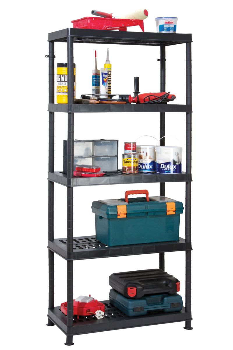 Self Assembly Ventilated Plastic Shelving Unit - 5 Shelf