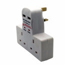 2G Dual USB Surge Protected Wall Adaptor Socket