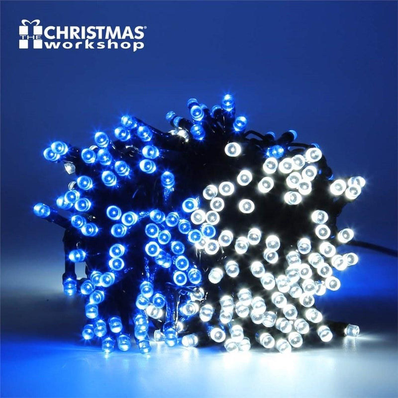 200 LED R/C Chaser Lights With Timer - Blue & White