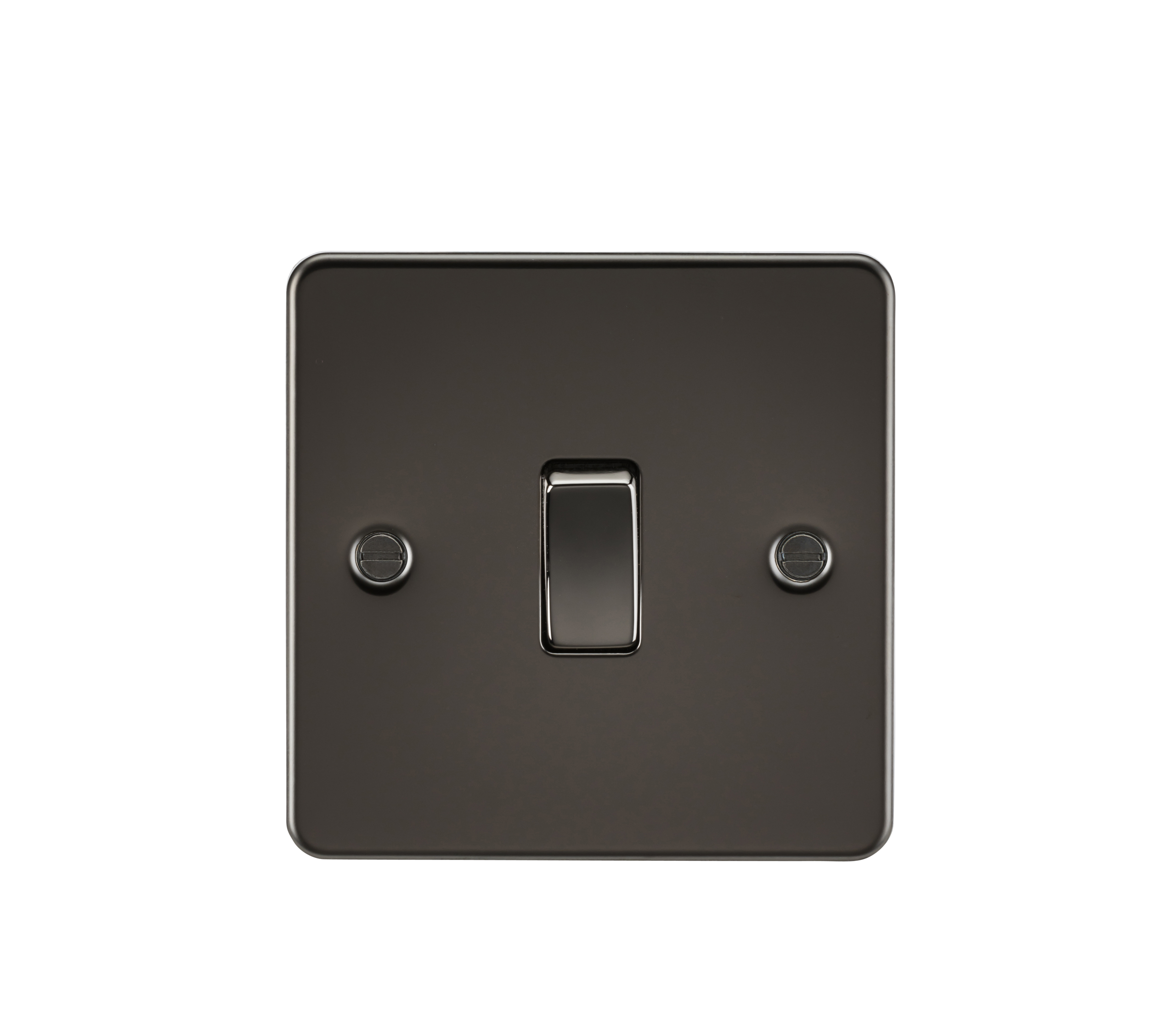Flat Plate 20A 1G DP switch - gunmetal