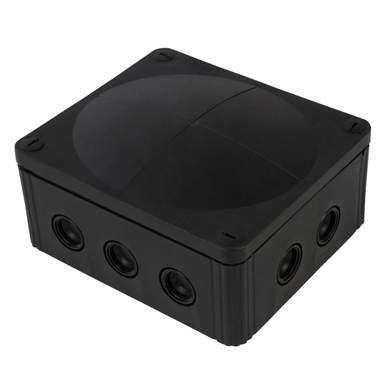 Combi 1210/5 57A Black IP66 Weatherproof Junction Adaptable Box Enclosure With 5 Way Connector