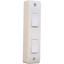 Sline 10A 2 Gang 2 Way Architrave Switch & Pattress Box