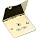 13A 1G unswitched floor socket - polished brass with white insert