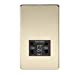 Coaxial TV and SAT TV Outlet 1G Screwless Polished Brass Isolated Wall Plate