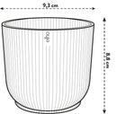Vibes Fold 9cm Mini Round Plastic Indoor Plant Pot - Silky White