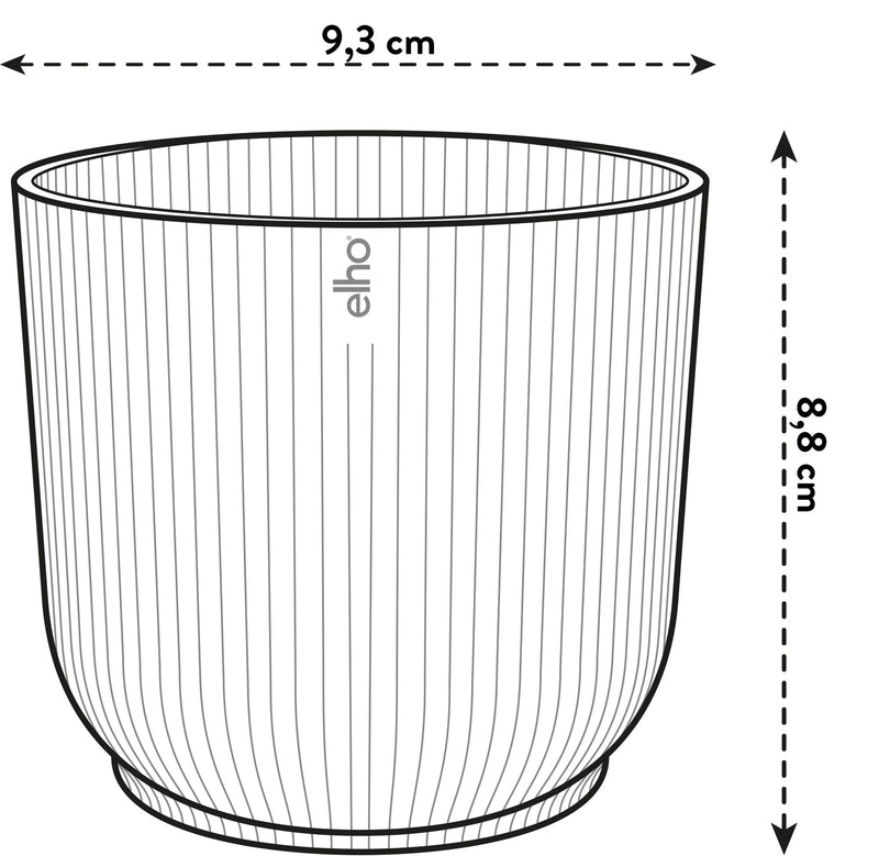 Vibes Fold 9cm Mini Round Plastic Indoor Plant Pot - Silky White