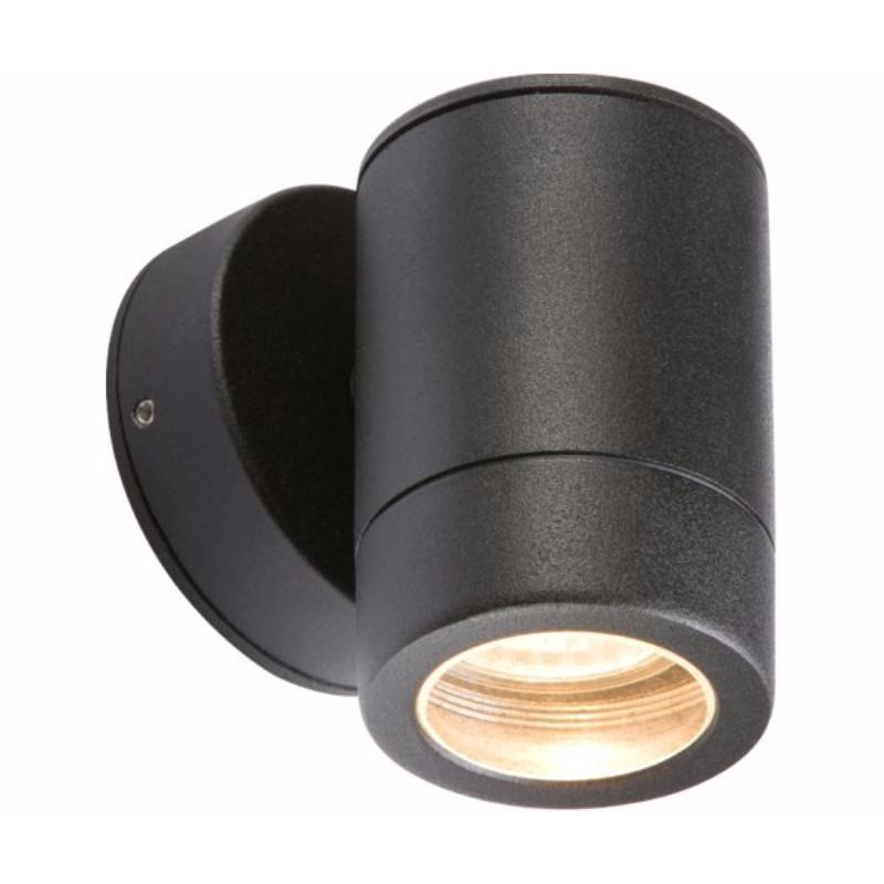 Fixed IP65 Aluminium Black Indoor Outdoor Single Wall Light