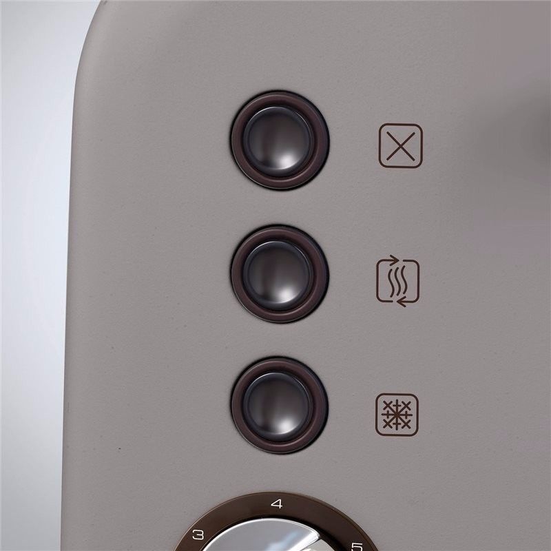 Accents 2 Slice Toaster, Pebble Grey