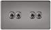 Screwless 10AX 4G 2-Way Toggle Switch - Black Nickel