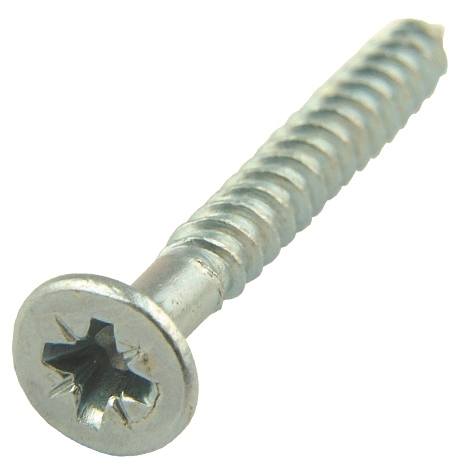 10X2.5 CSK Twinthread BZP Screw - 10 Pack