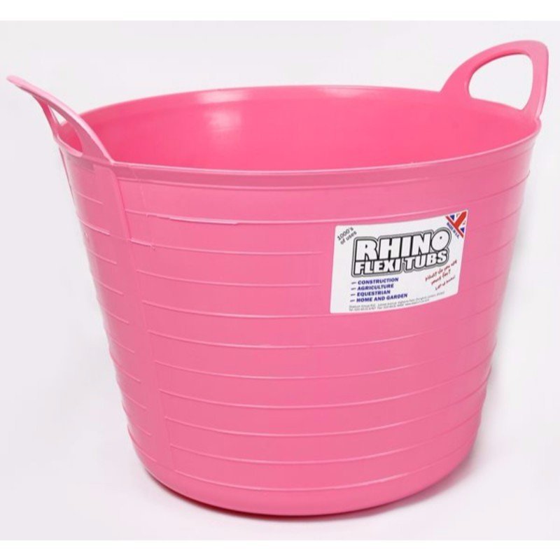 40 Litre Heavy Duty Flexi Flexible Garden Container Storage Bucket Tub - Pink