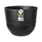 Fuente Rings 47cm Round Plastic Indoor & Outdoor Plant Pot - Onyx Black