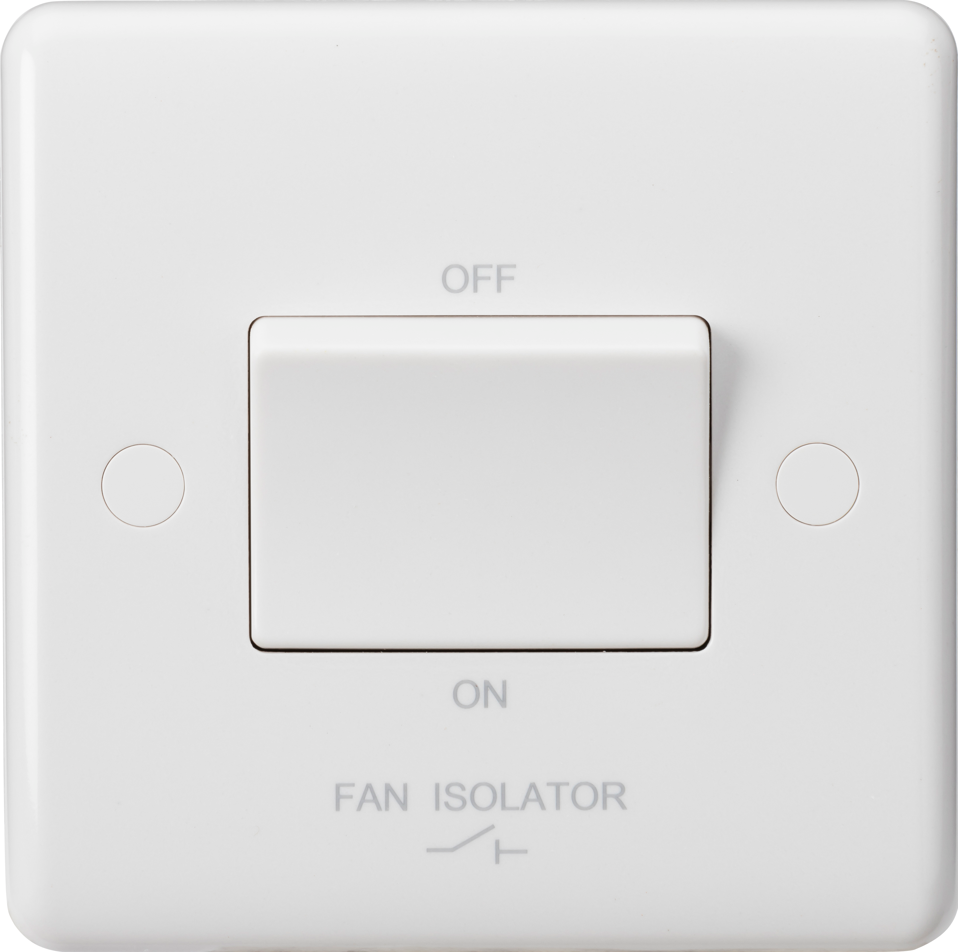 Curved Edge 10AX 3-Pole Fan Isolator Switch