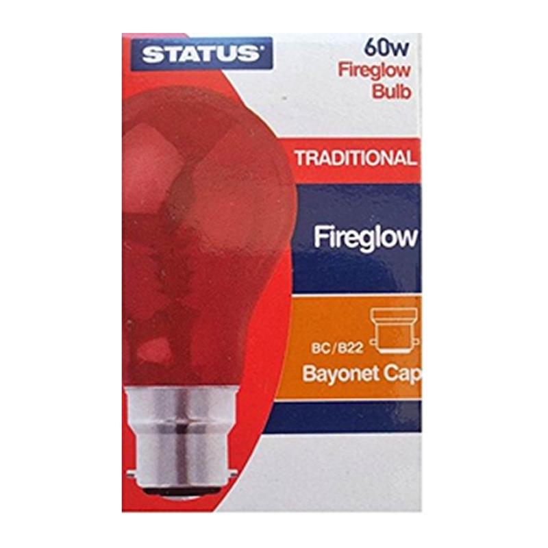 60W Bayonet Cap Fireglow GLS Bulb