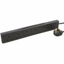 2M 6G Black Extension Lead with Neon