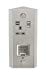 13A 2G Mounting DP Switched Socket Stainless Steel with Grey Insert