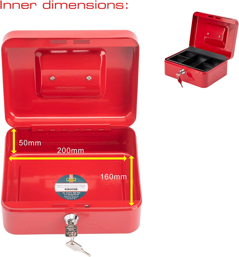 8 Combination Cash Box - Red