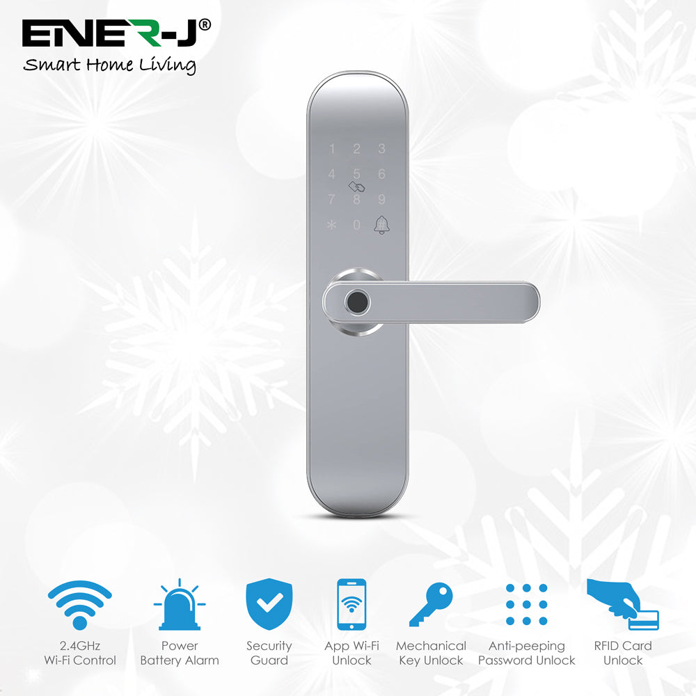 WiFi Smart Door Lock Right Handle - Silver