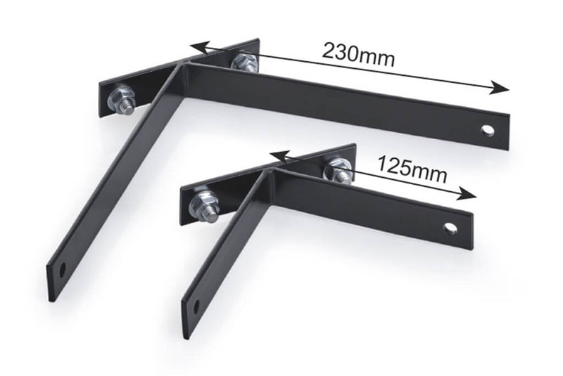 Corner adaption bracket for KRP3 to carry 1 x medium/large LED Floodlight up to 8kg