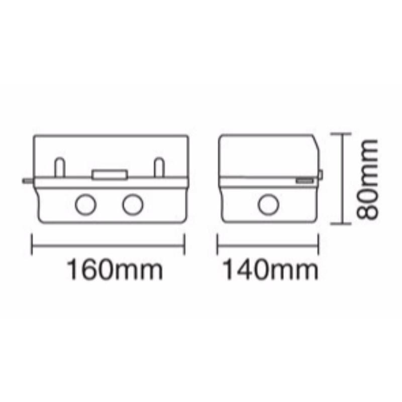 2G IP65 Weatherproof Outdoor Switch Socket Accessory Box