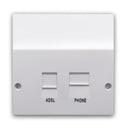 ADSL Filtered BT / RJ11 Phone / Network Faceplate