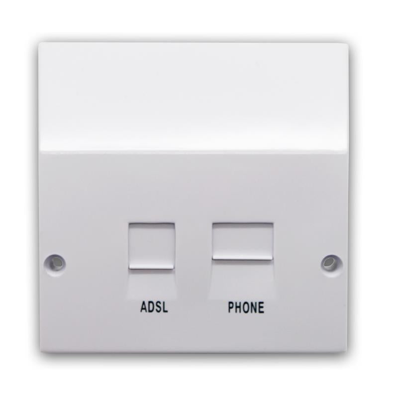 ADSL Filtered BT / RJ11 Phone / Network Faceplate