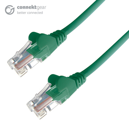 15m RJ45 CAT5e UTP Stranded Flush Moulded Network Cable - 24AWG - Green