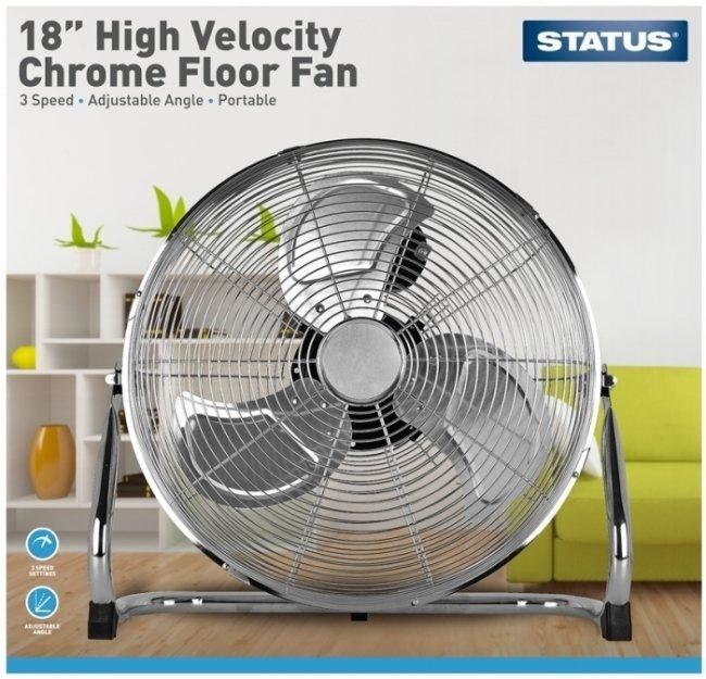 18 Inch Chrome Floor Fan