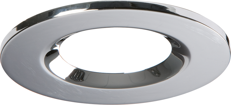 Traditional IP65 Round Fire Rated Bezels for FireKnight - Polished Chrome