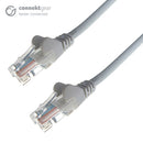 0.3m RJ45 CAT6 UTP Stranded Flush Moulded LS0H Network Cable - 24AWG - Grey