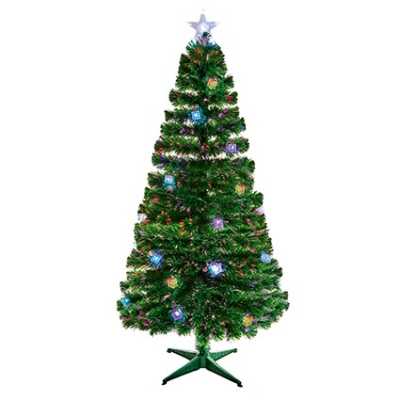 1.8M Green Fibre Optic Christmas Tree with Parcels